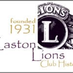 Easton Lions Club History Logo, since 1931.