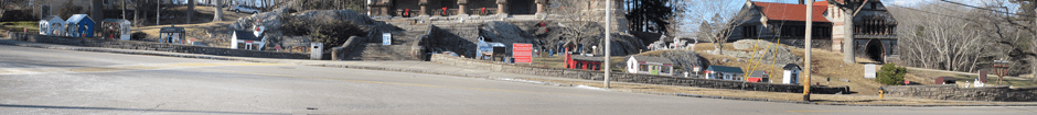 Holiday festival houses set-up at O.A. Memorial Hall 2013, no snow