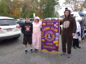 Halloween parade lead by Easton Lions and Leo Clubs.