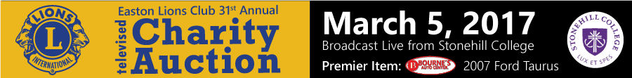 Easton Lions Club 31st Annual Charity Auction at Stonehill College.