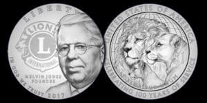 Lions Club 2017 Centennial Commemorative $1 Coin 