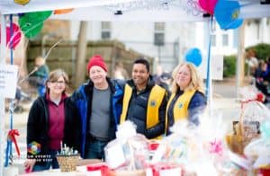 Marie Cioffi, Rob Goodrich, Ram (First VP), and Pattie (President) at Raffle Table