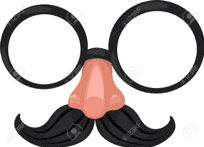 Fake eyeglasses with nose and mustache