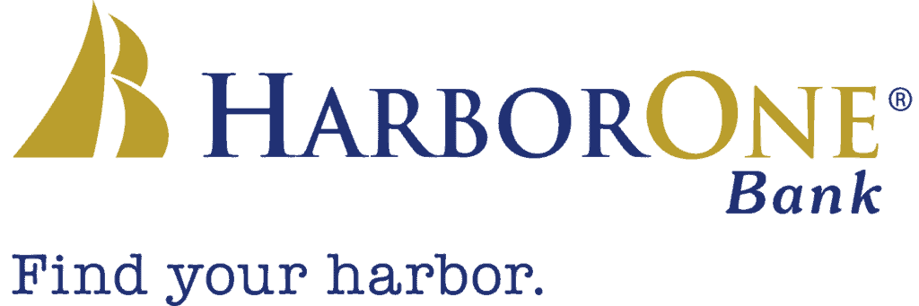 Harbor One Bank logo blue on white