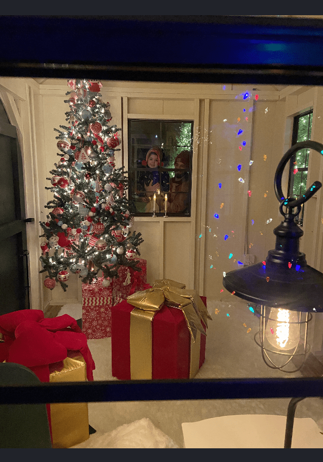 Presents inside Santa's House at Rockery in North Easton