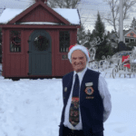 2020 - Lee in front of his new Santa House for the Holiday Festival